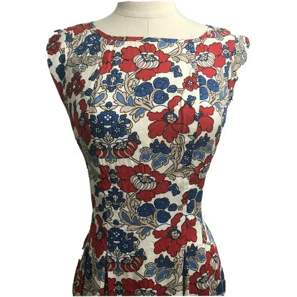 Sunny Girl New | Size 8 | Cap Sleeve Floral Fit & Flare Dress - Picture 3 of 8